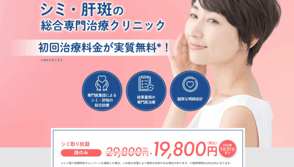 ［新品］特別価格シミケアポレーション　ほくろ、シミ取り　箱潰れ一部あり シミ取り放題が19,800円！！【2025/9/1～2026/1/31】 - 粉瘤・ワキガ