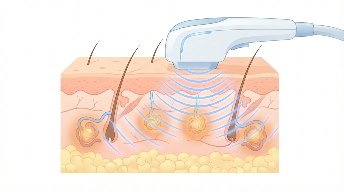 STEP2.汗腺にマイクロ波が届く