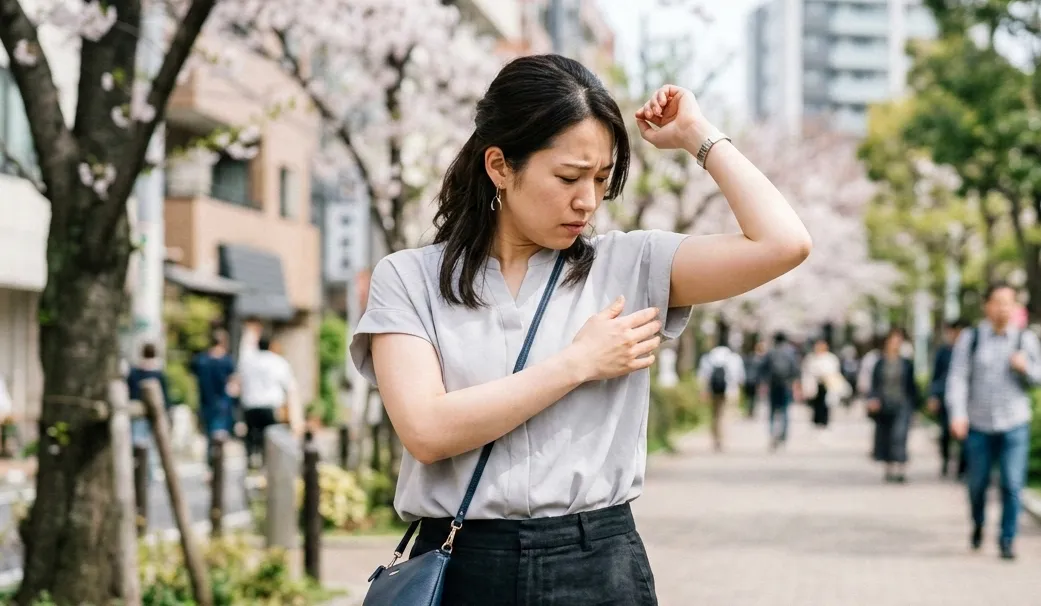 STEP1.2種類の汗腺にマイクロ波を照射