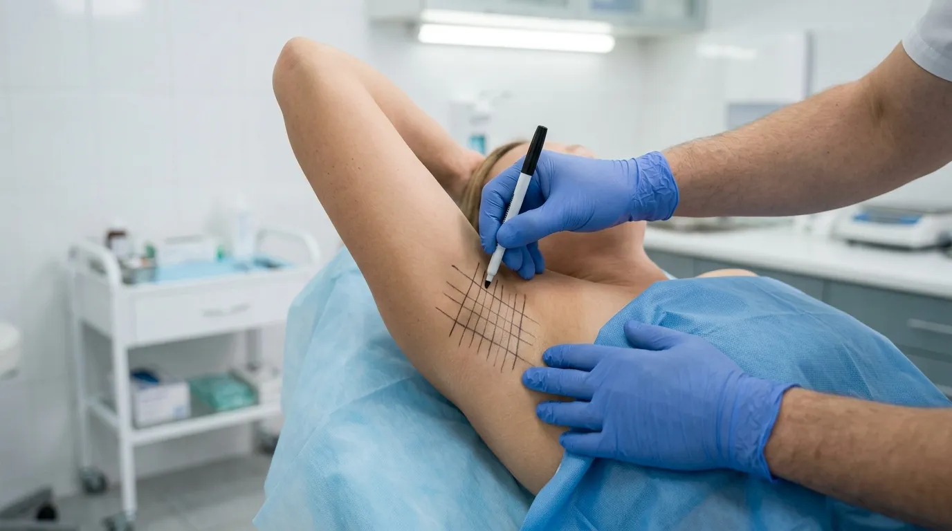 治療箇所のマーキング(20分)